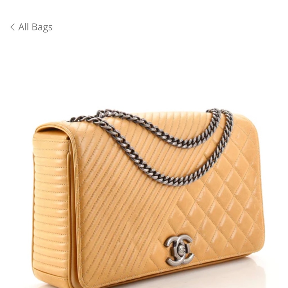 Coco Boy Flap Bag Quilted Aged Calfskin Medium